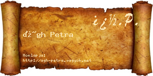 Ágh Petra névjegykártya