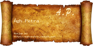 Ágh Petra névjegykártya