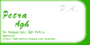 petra agh business card